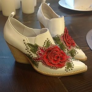 Jeffrey Campbell rose booties